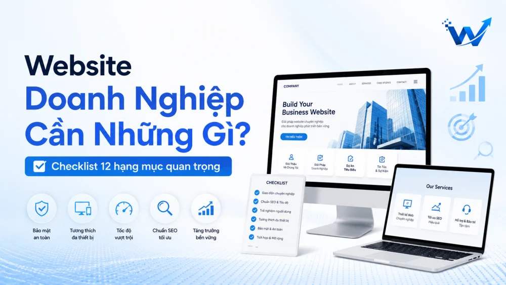 Website Doanh Nghiệp Cần Những Gì? Checklist 12 Hạng Mục Quan Trọng