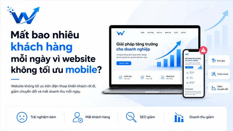 Mất bao nhiêu khách hàng mỗi ngày vì website không tối ưu mobile?